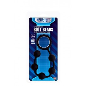 Чёрный анальные шарики MENZSTUFF BUTT BEADS - 23 см.